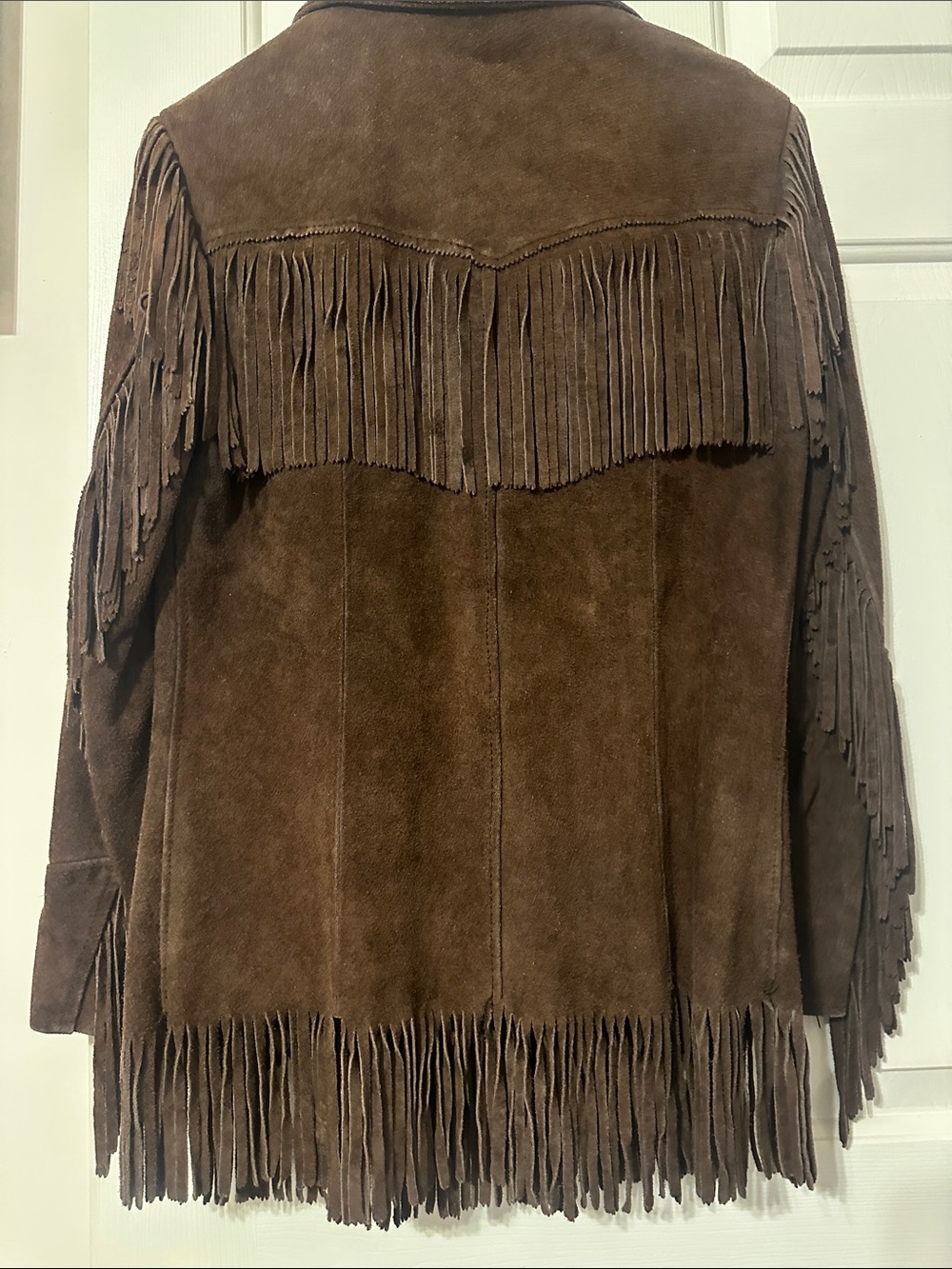 Vintage The Tannery Suede Fringe Jacket - Dark Brown - Picture 3 of 4